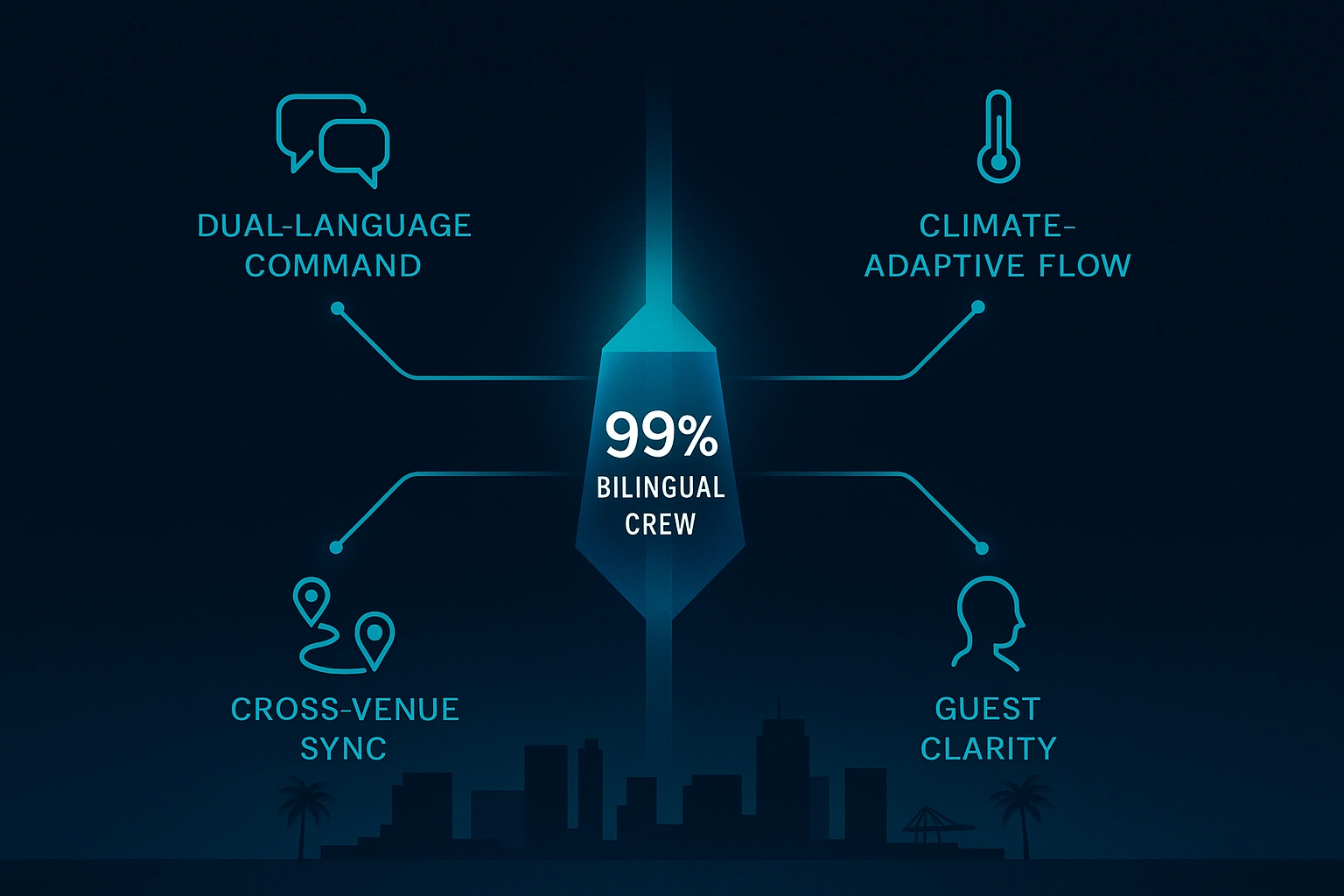 Infographic illustrating Denver event staffing attendance during weather-impacted event days.