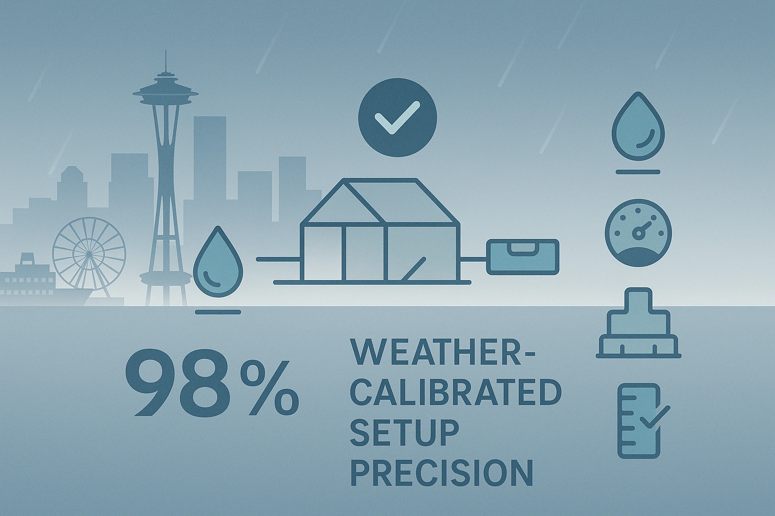 Infographic illustrating Denver event staffing attendance during weather-impacted event days.