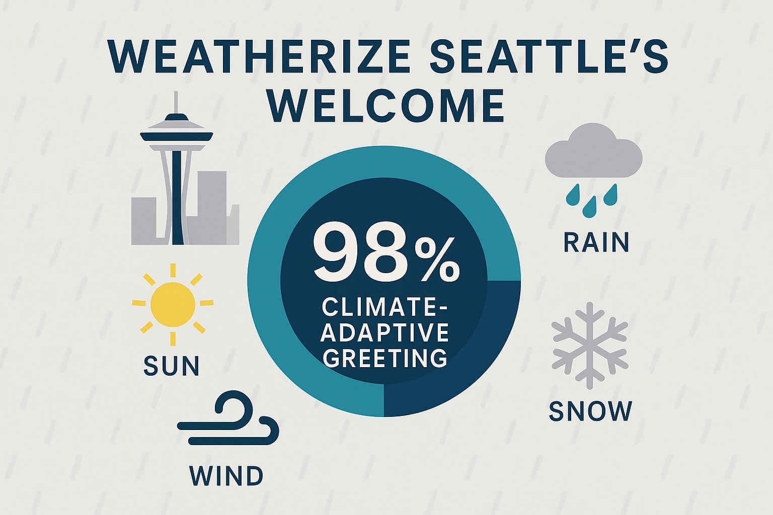 Infographic illustrating Denver event staffing attendance during weather-impacted event days.