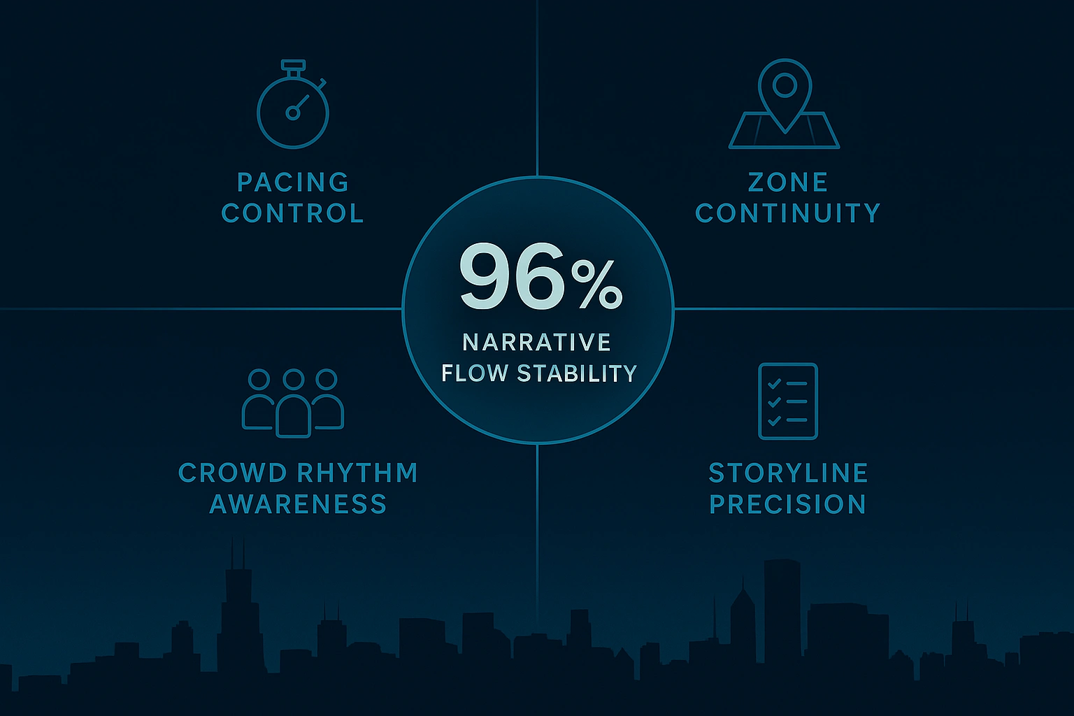 Infographic illustrating Denver event staffing attendance during weather-impacted event days.