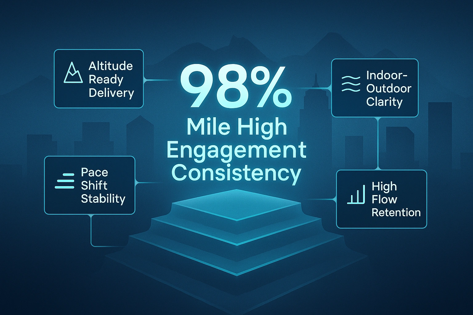 Infographic illustrating Denver event staffing attendance during weather-impacted event days.