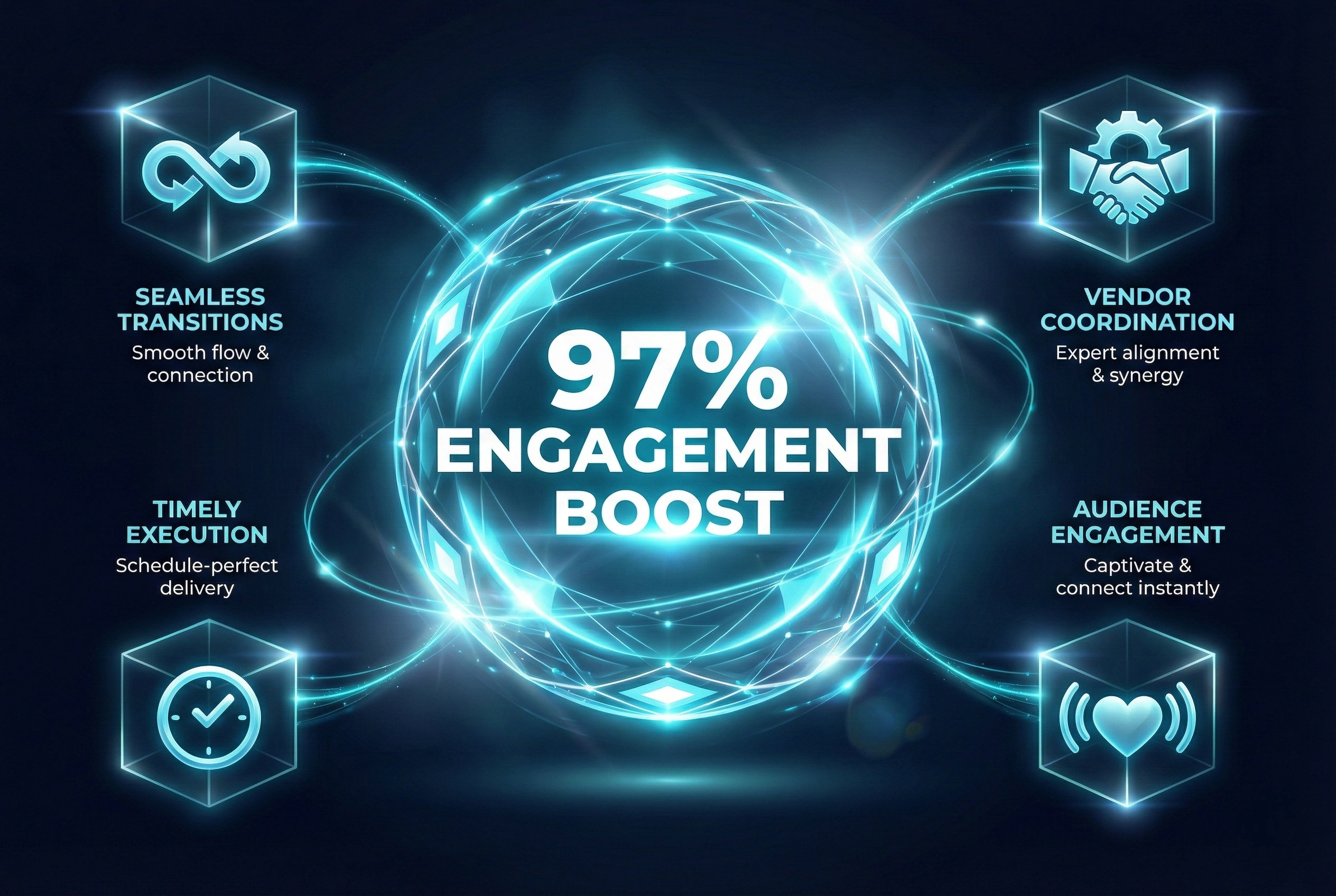Infographic illustrating Denver event staffing attendance during weather-impacted event days.