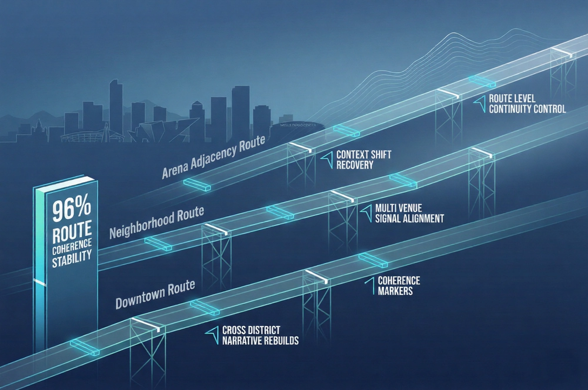 Infographic illustrating Denver event staffing attendance during weather-impacted event days.