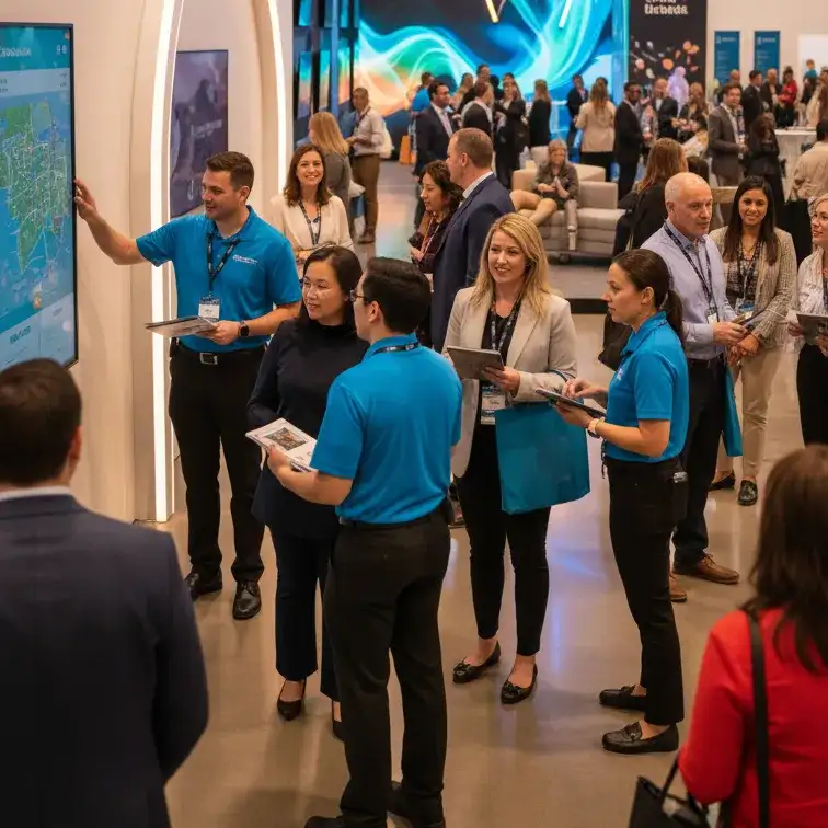 image of a music festival with vibrant colorful smoke