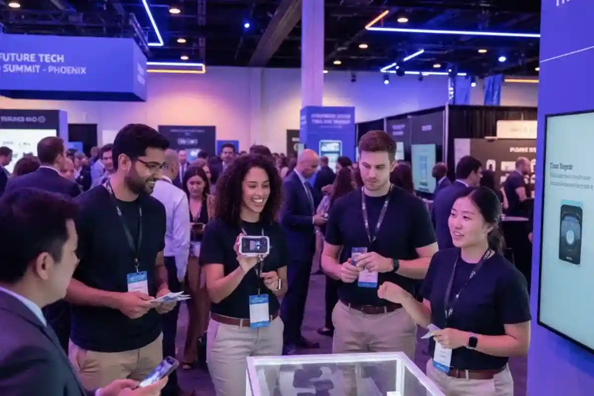 image of a music festival with vibrant colorful smoke