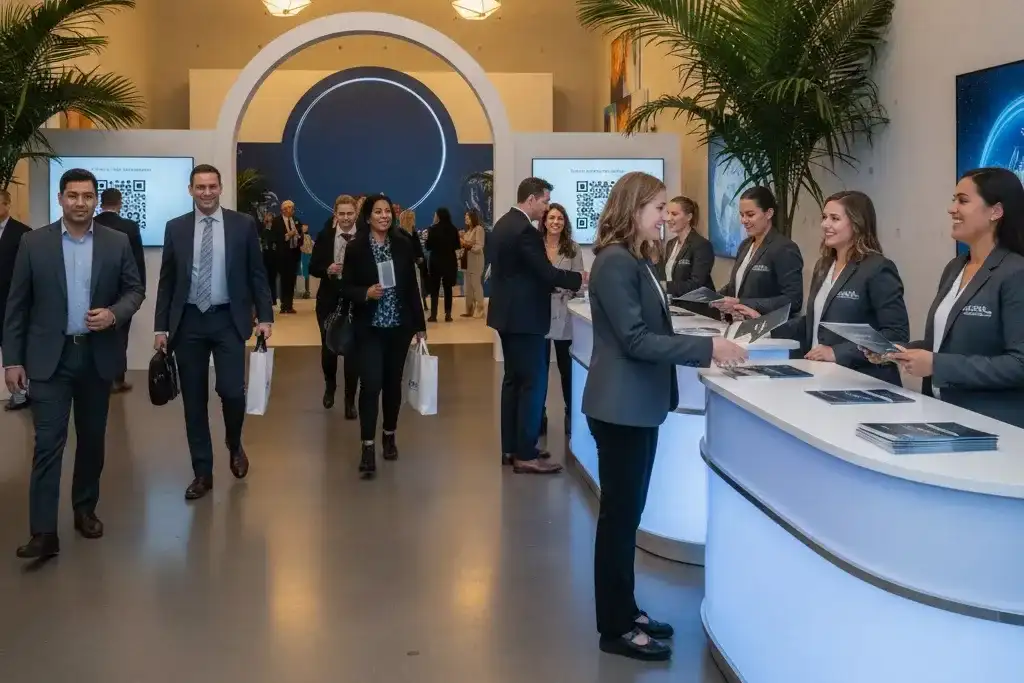 image of a music festival with vibrant colorful smoke