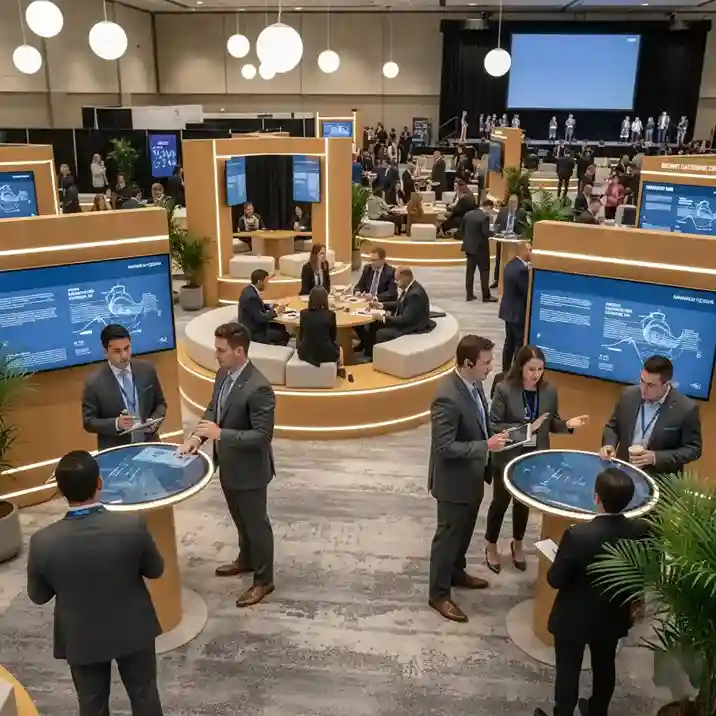 image of a music festival with vibrant colorful smoke