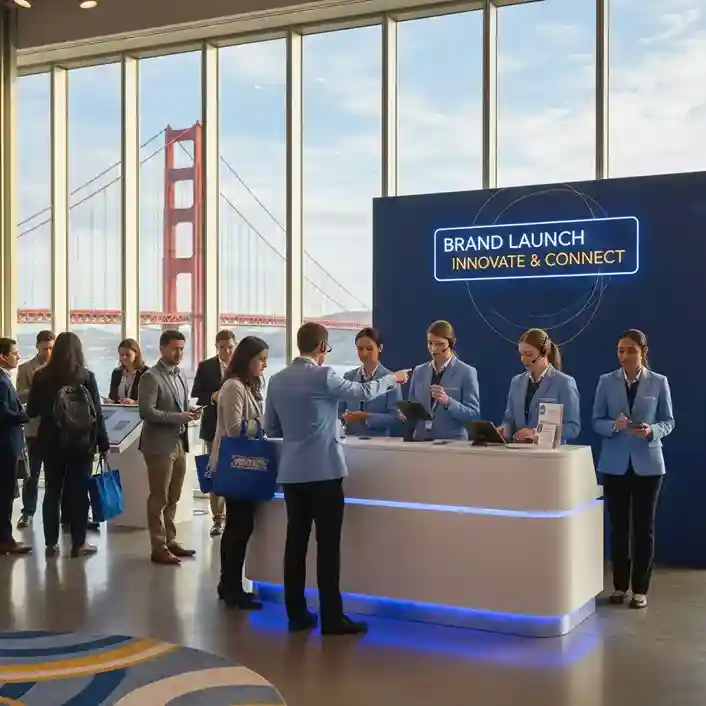 image of a music festival with vibrant colorful smoke