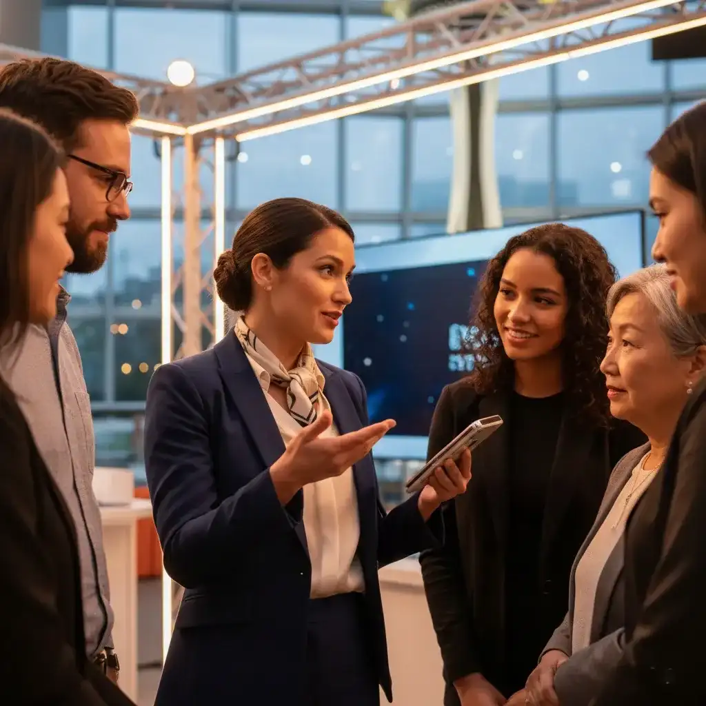 image of a music festival with vibrant colorful smoke