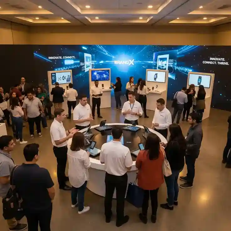image of a music festival with vibrant colorful smoke