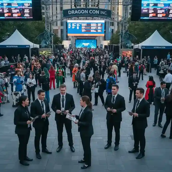 image of a music festival with vibrant colorful smoke