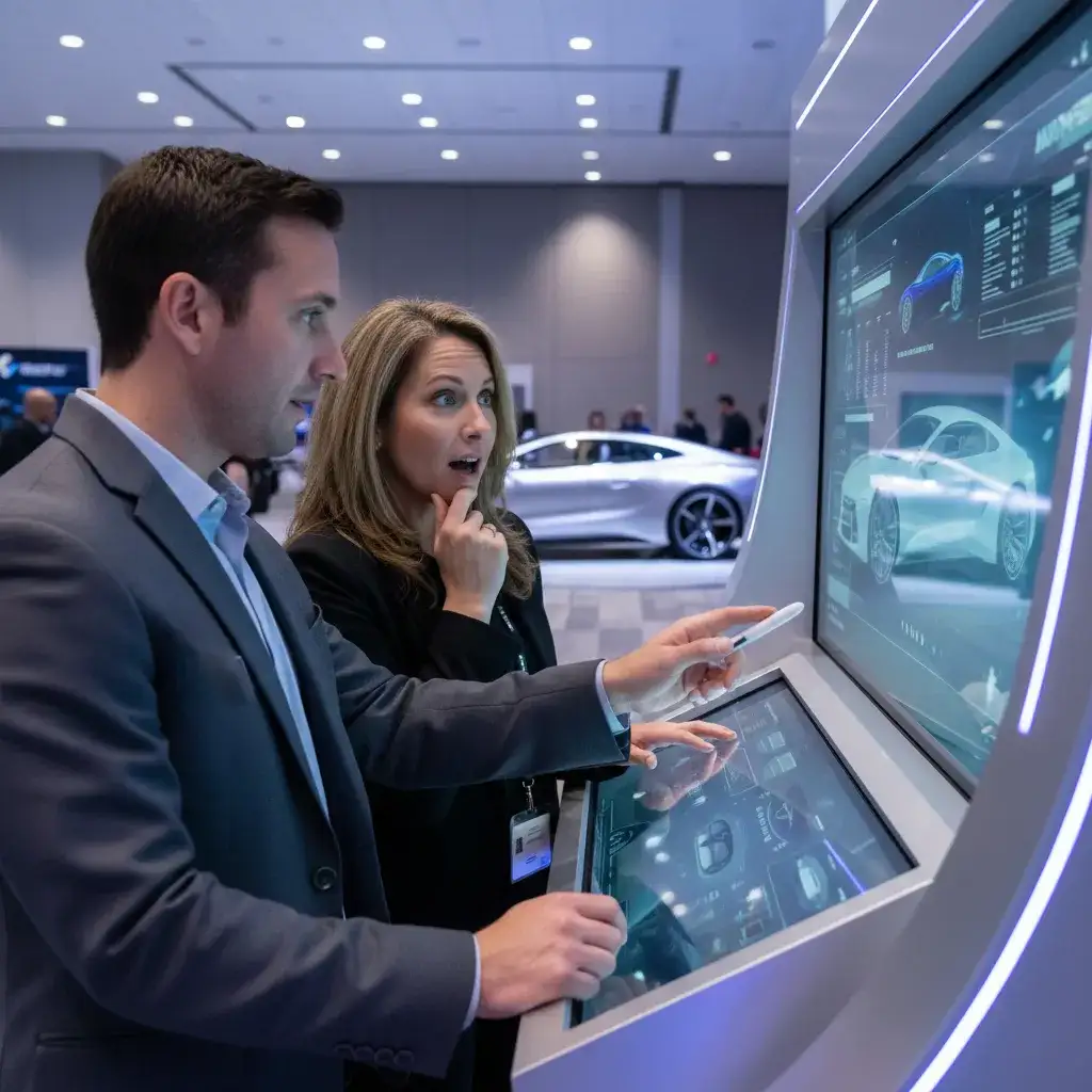 image of a music festival with vibrant colorful smoke