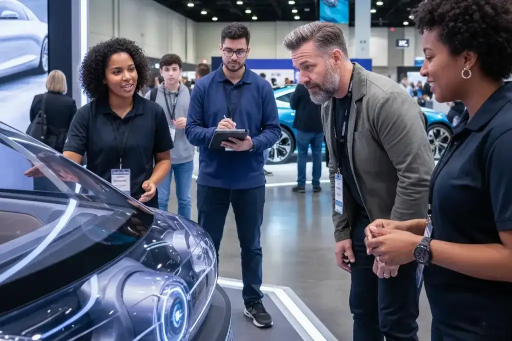 image of a music festival with vibrant colorful smoke