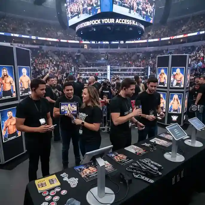 image of a music festival with vibrant colorful smoke