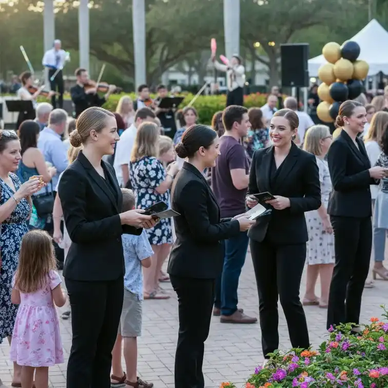 image of a music festival with vibrant colorful smoke