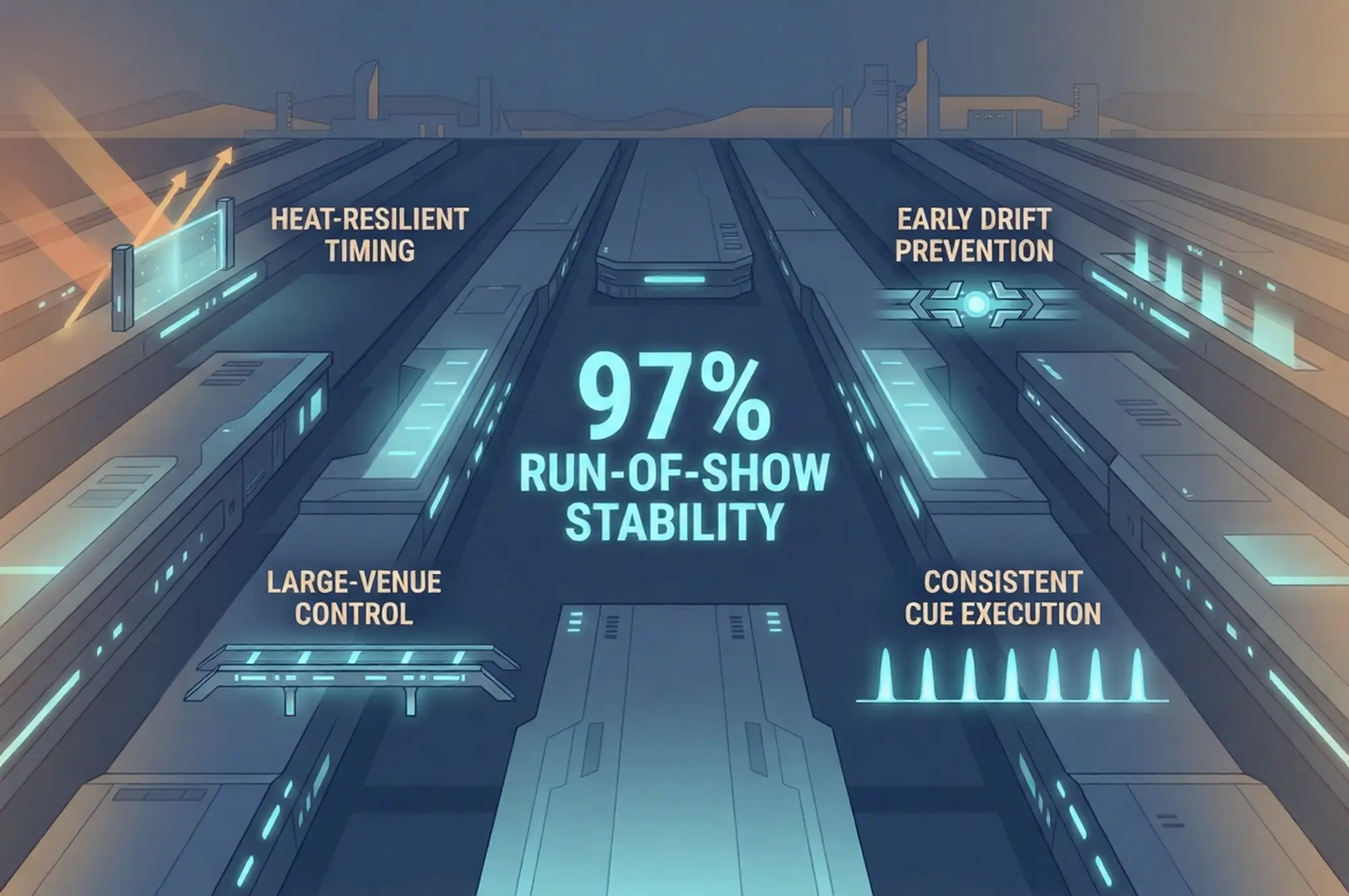 Infographic illustrating Denver event staffing attendance during weather-impacted event days.