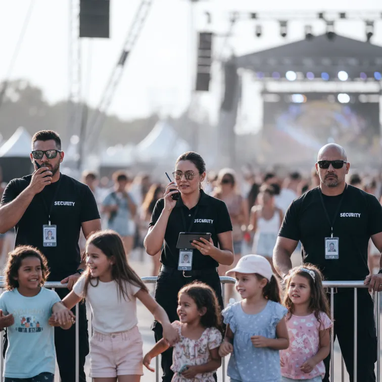 image of a music festival with vibrant colorful smoke