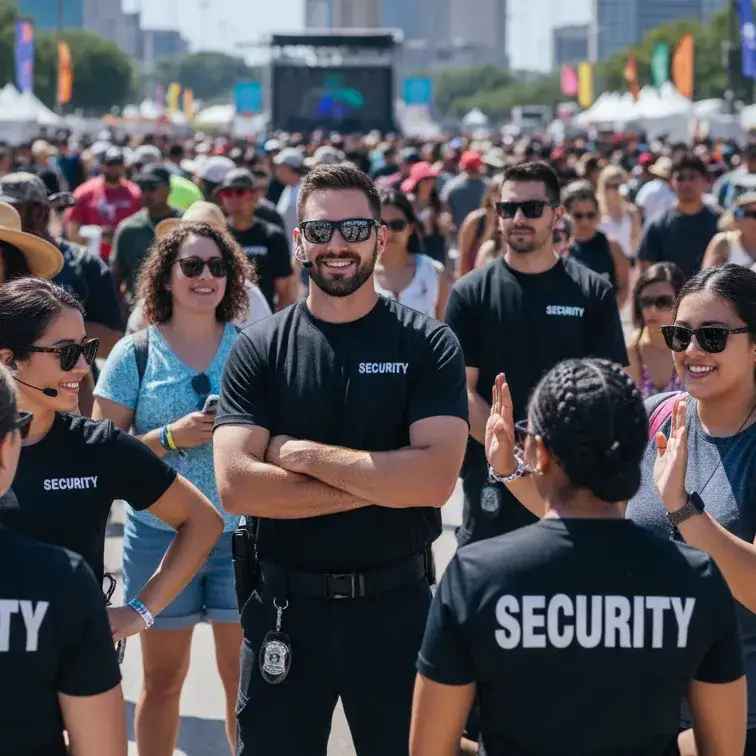 image of a music festival with vibrant colorful smoke