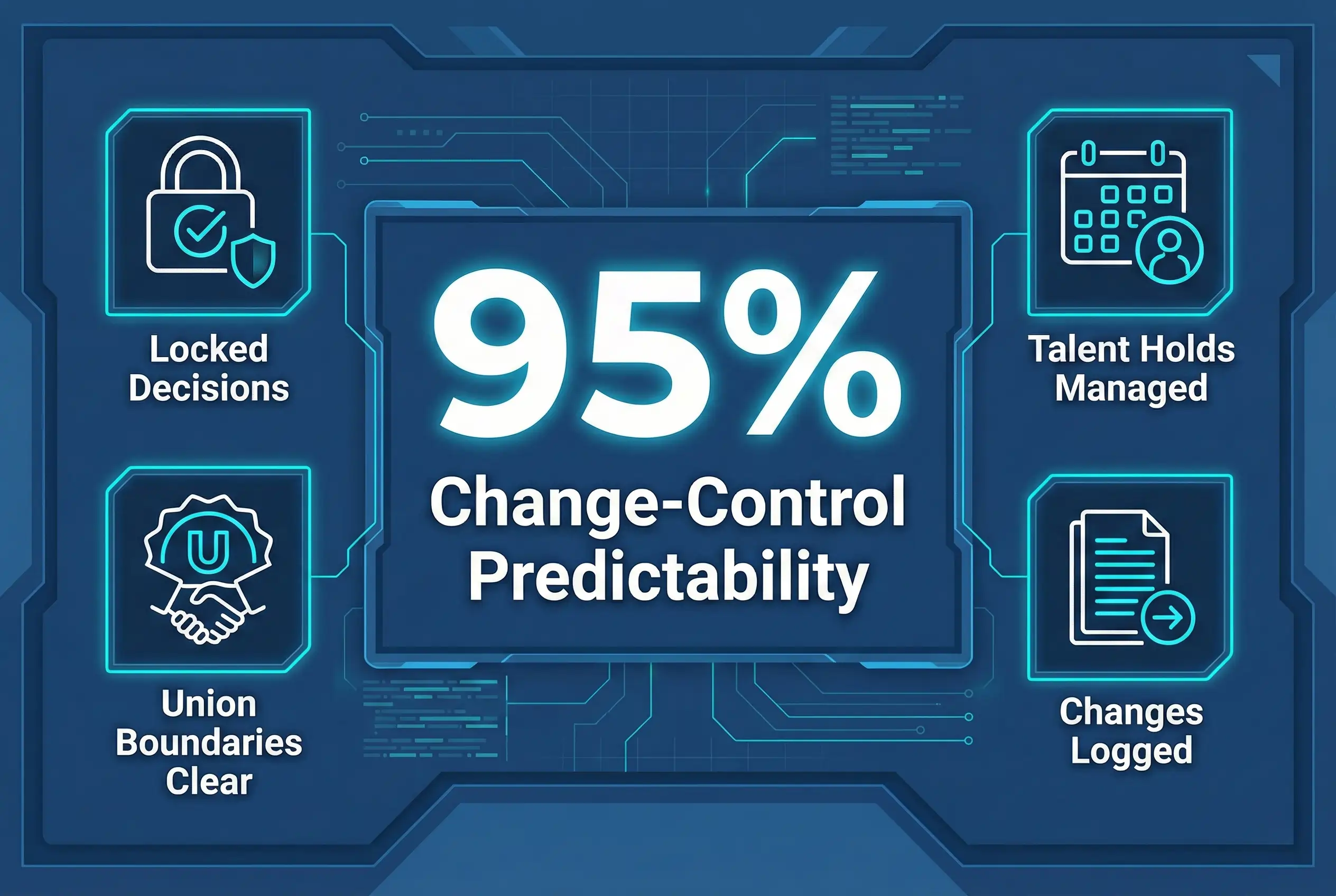 Infographic illustrating Denver event staffing attendance during weather-impacted event days.