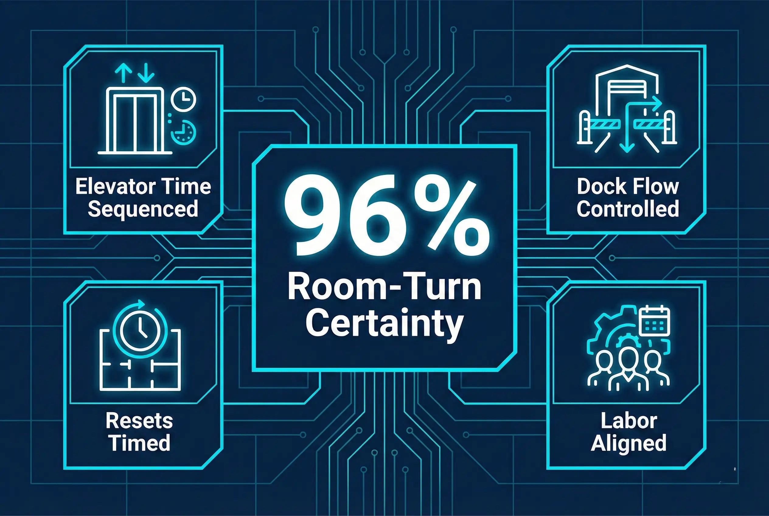 Infographic illustrating Denver event staffing attendance during weather-impacted event days.