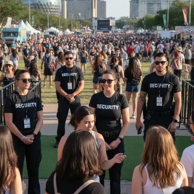 image of a music festival with vibrant colorful smoke