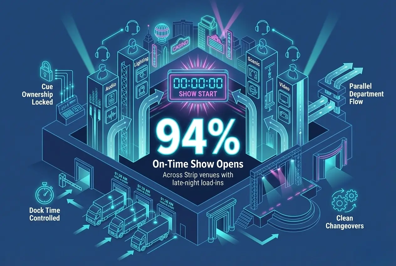 Infographic illustrating Denver event staffing attendance during weather-impacted event days.