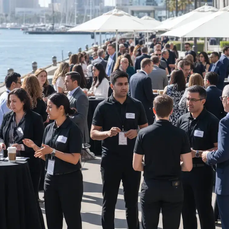 image of a music festival with vibrant colorful smoke