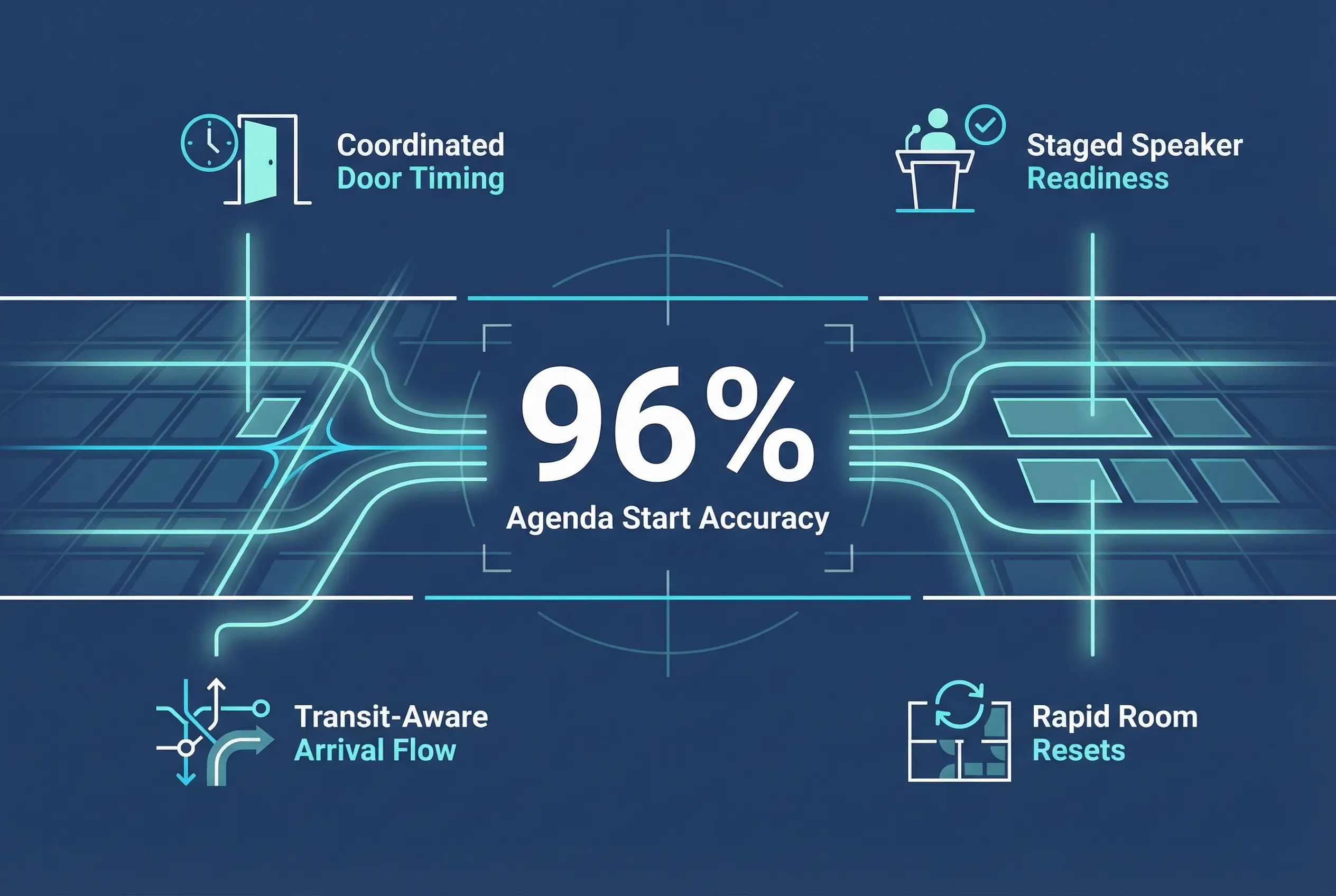 Infographic illustrating Denver event staffing attendance during weather-impacted event days.