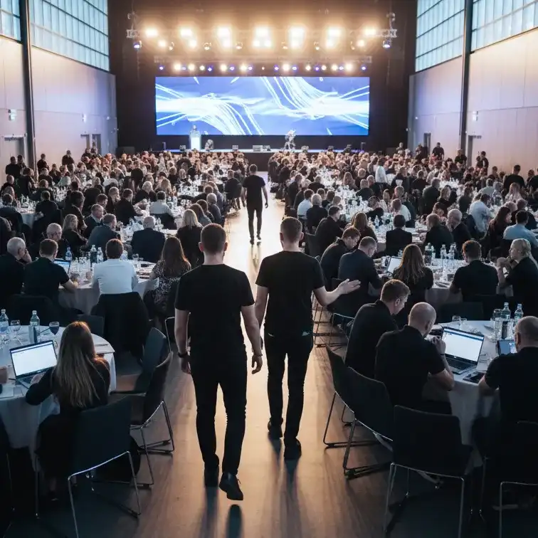 image of a music festival with vibrant colorful smoke
