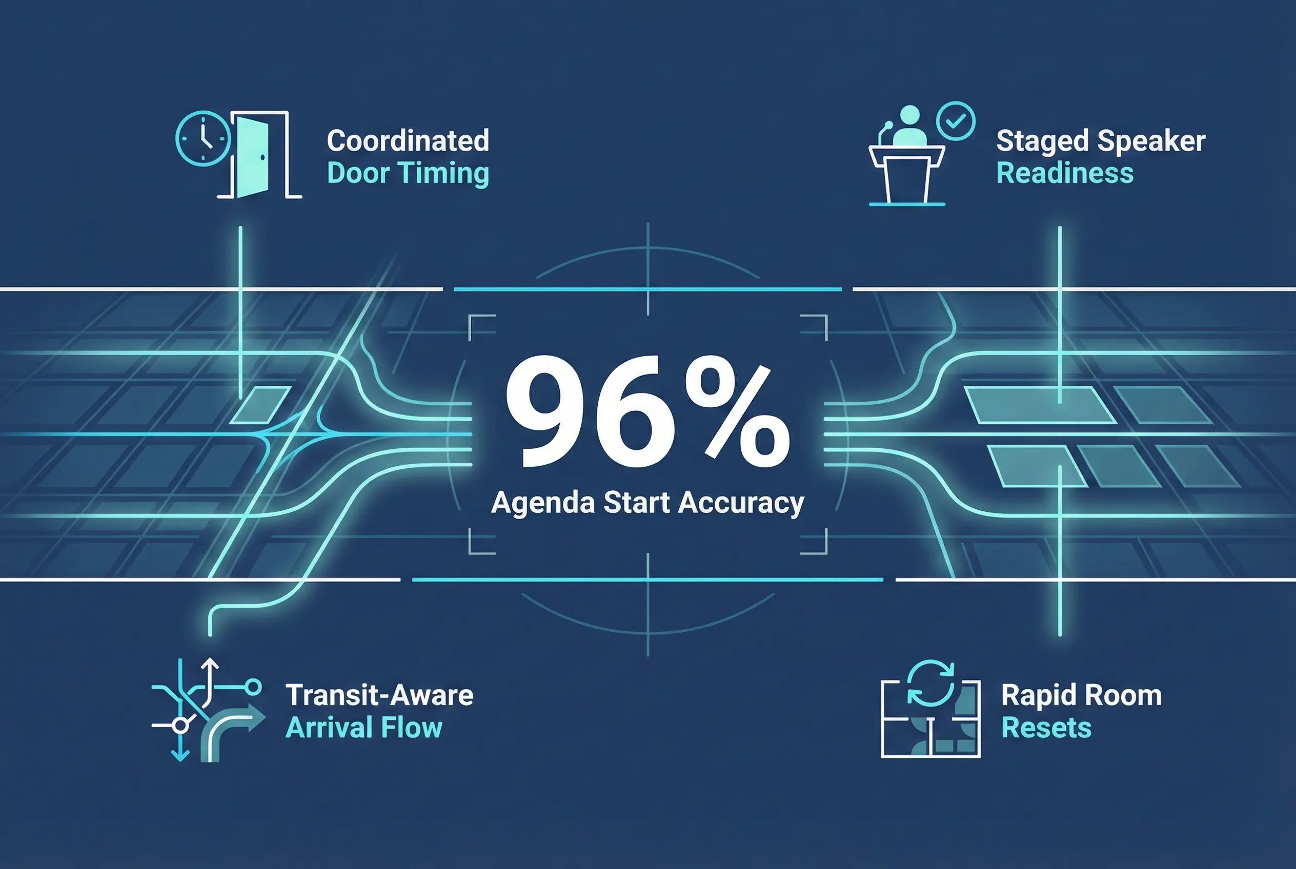 Infographic illustrating Denver event staffing attendance during weather-impacted event days.