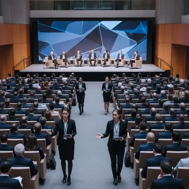 image of a music festival with vibrant colorful smoke