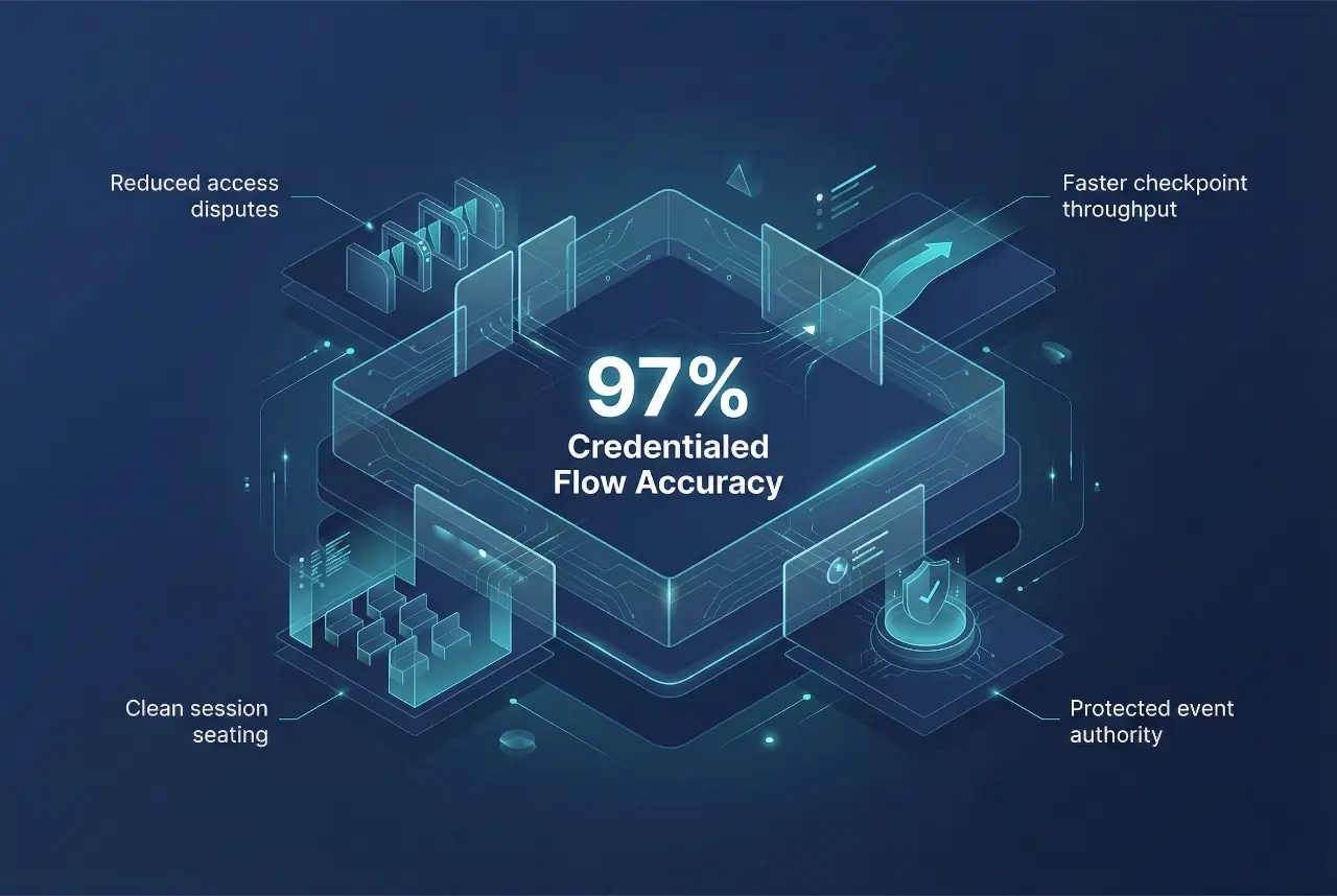 Infographic illustrating Denver event staffing attendance during weather-impacted event days.
