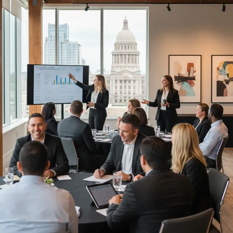 image of a music festival with vibrant colorful smoke