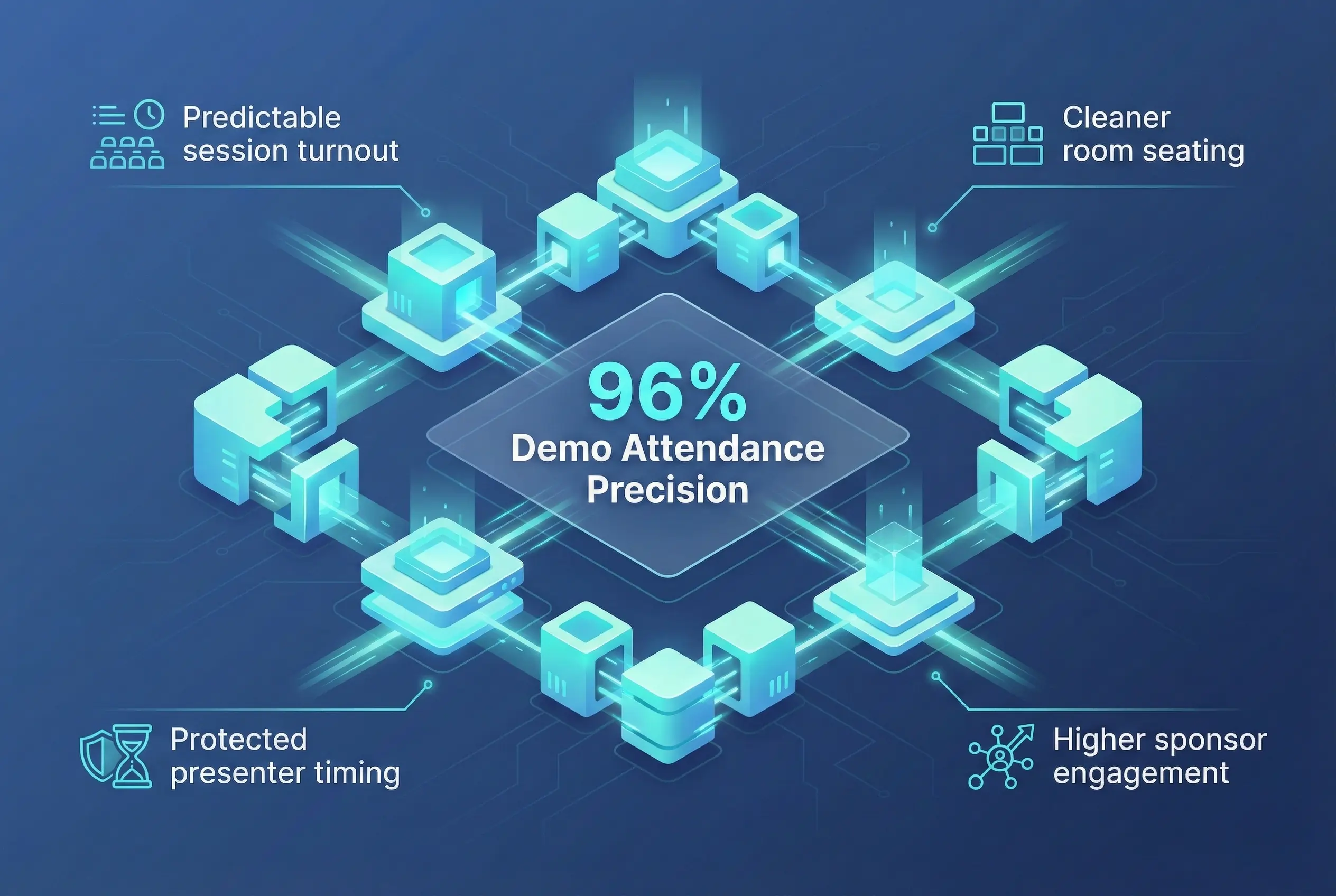 Infographic illustrating Denver event staffing attendance during weather-impacted event days.