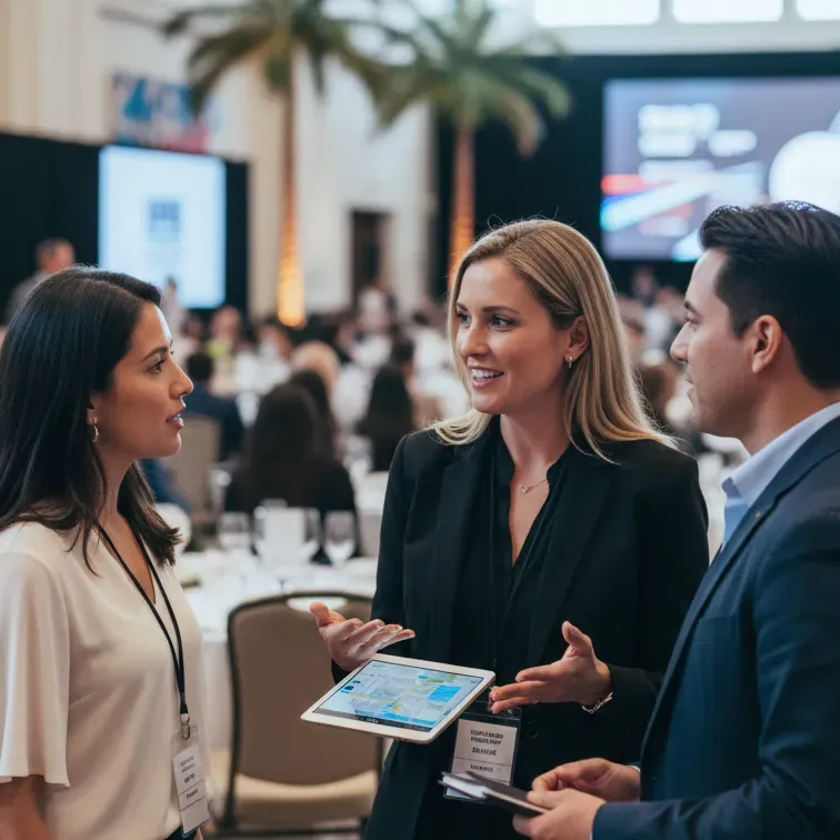 image of a music festival with vibrant colorful smoke