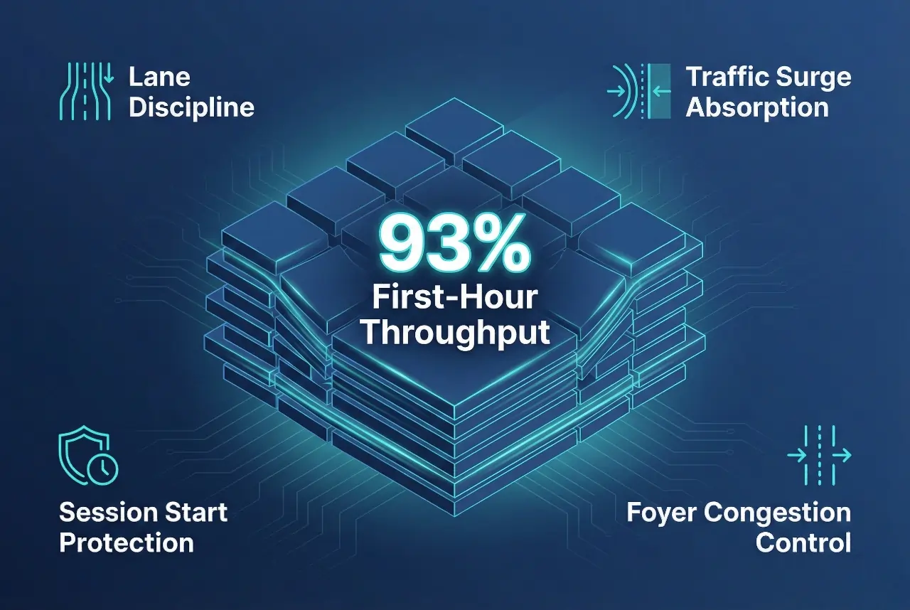 Infographic illustrating Denver event staffing attendance during weather-impacted event days.