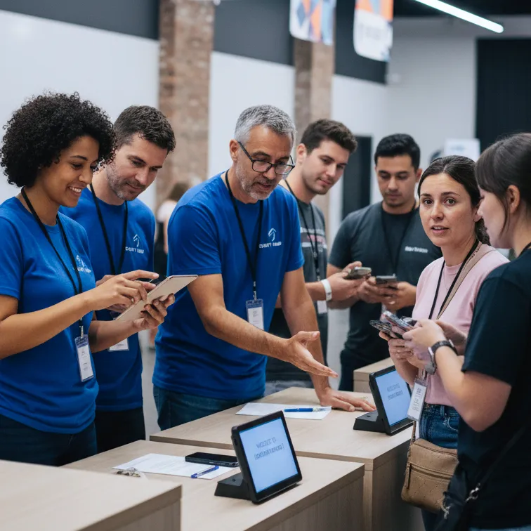 image of a music festival with vibrant colorful smoke
