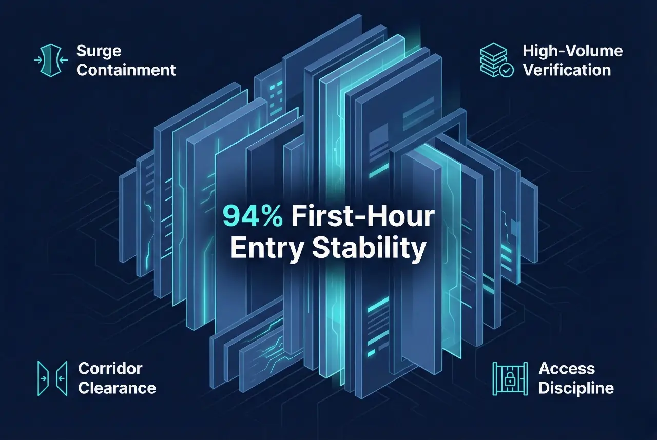 Infographic illustrating Denver event staffing attendance during weather-impacted event days.