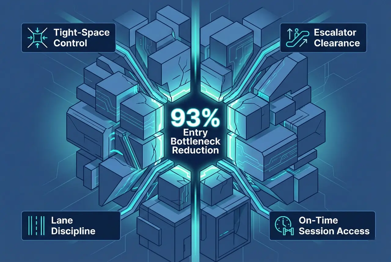 Infographic illustrating Denver event staffing attendance during weather-impacted event days.