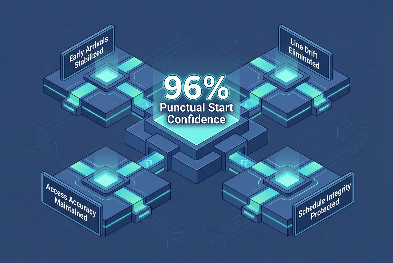 Infographic illustrating Denver event staffing attendance during weather-impacted event days.