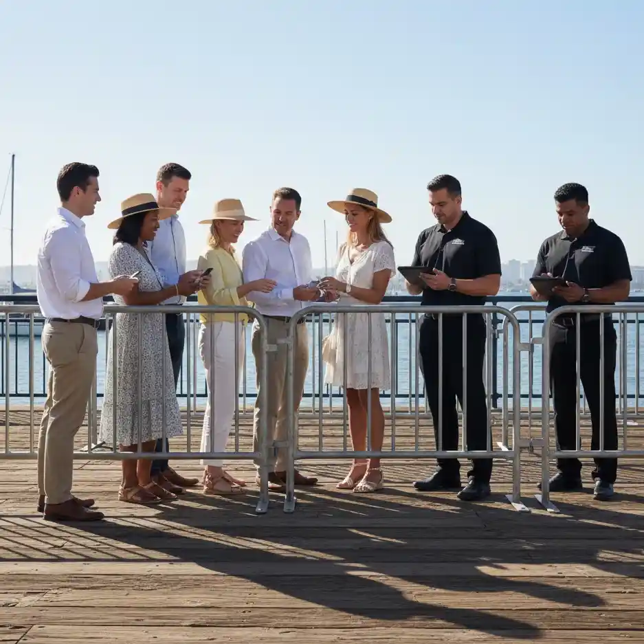 image of a music festival with vibrant colorful smoke