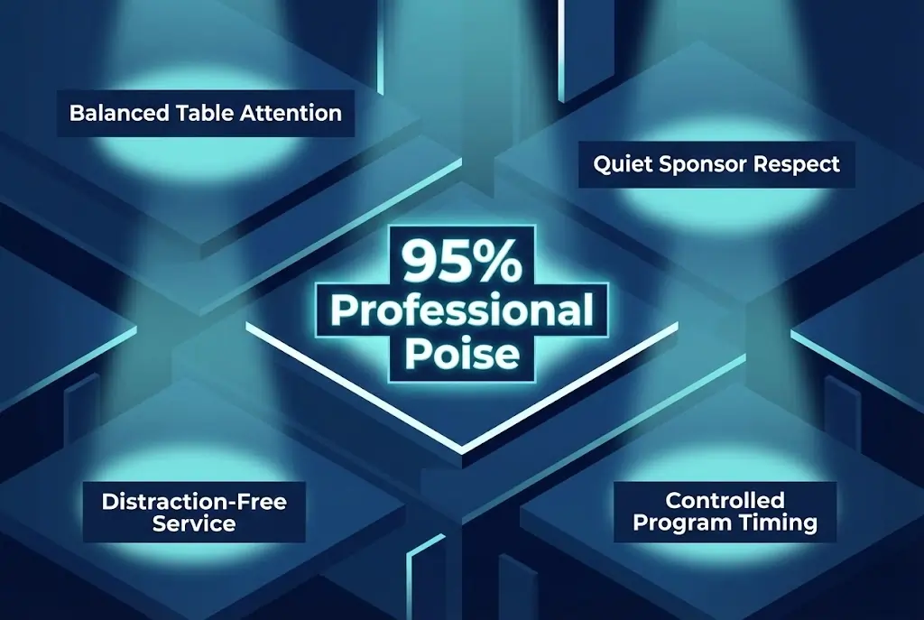 Infographic illustrating Denver event staffing attendance during weather-impacted event days.