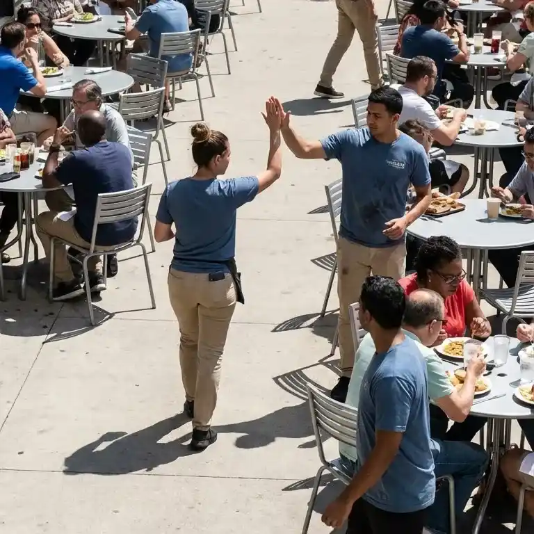 image of a music festival with vibrant colorful smoke