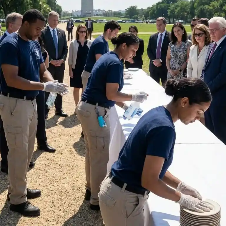 image of a music festival with vibrant colorful smoke