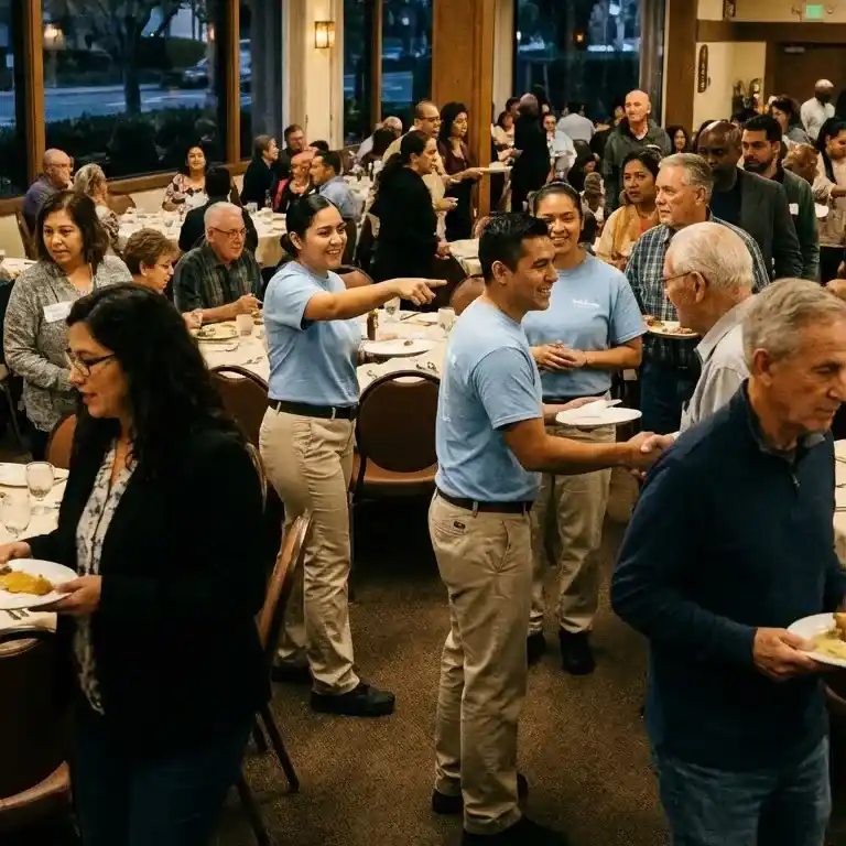 image of a music festival with vibrant colorful smoke