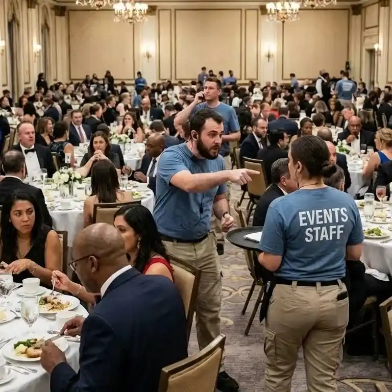 image of a music festival with vibrant colorful smoke