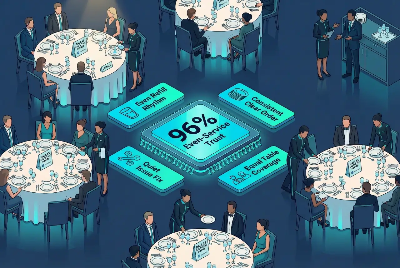 Infographic illustrating Denver event staffing attendance during weather-impacted event days.