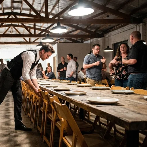 image of a music festival with vibrant colorful smoke