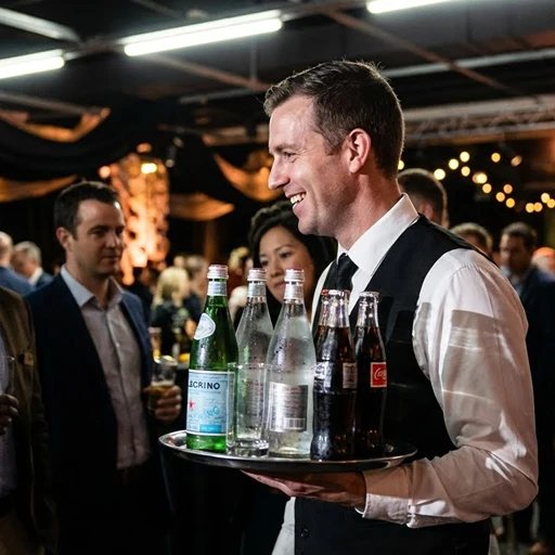 image of a music festival with vibrant colorful smoke
