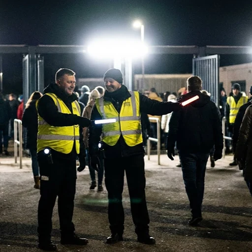 image of a music festival with vibrant colorful smoke